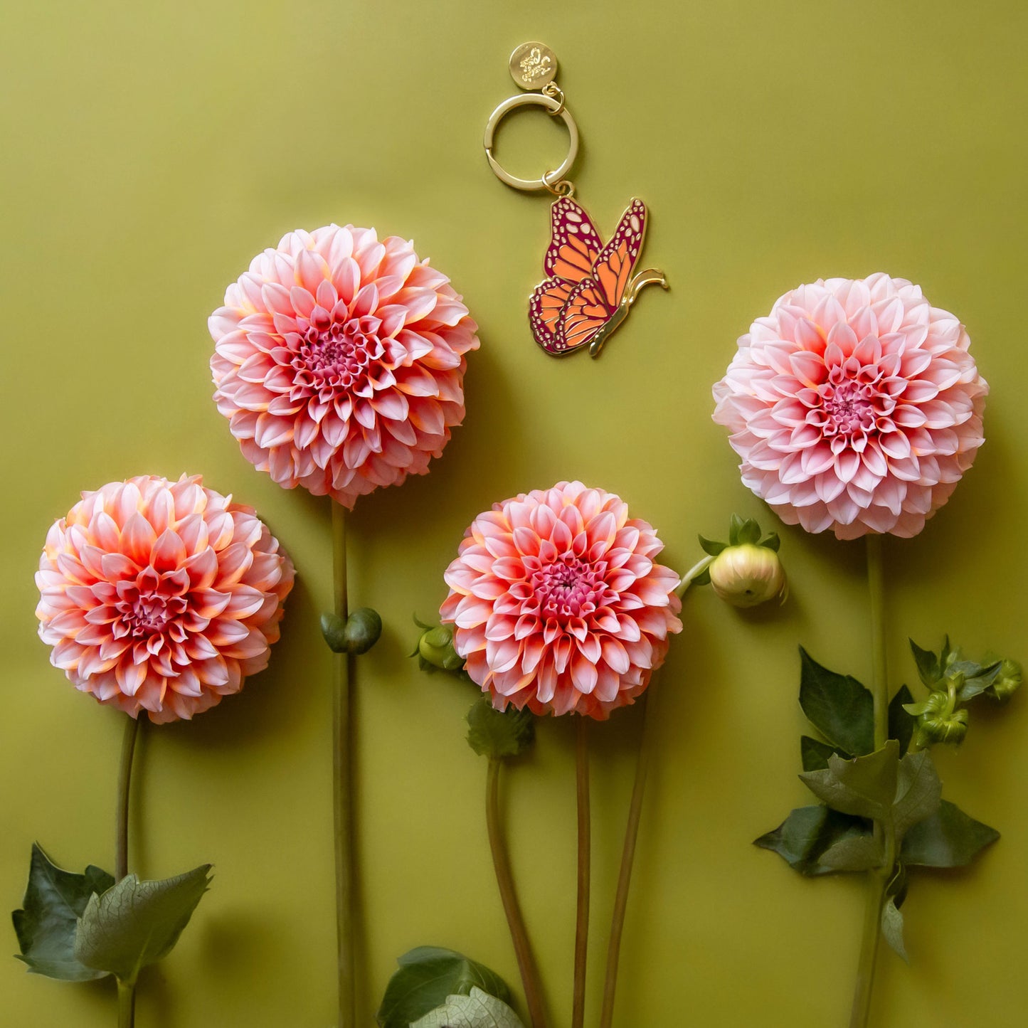 Butterfly Enamel Keychain